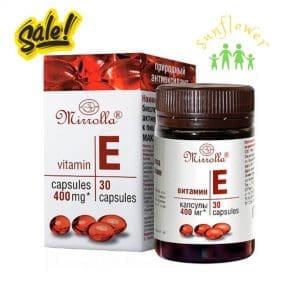 Vitamin E Đỏ Của Nga Mirrolla 400mg Hộp 30 Viên