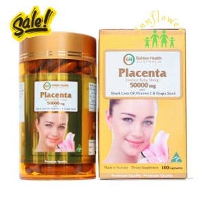 Nhau thai cừu Golden Health Placenta 50000mg 100 viên của Úc