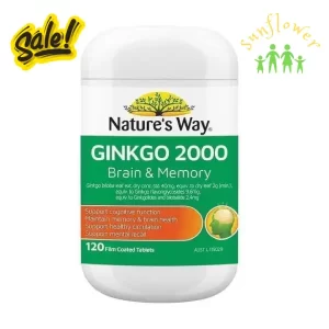 Bổ não Nature's Way Ginkgo Biloba 2000mg 120 viên của ÚC