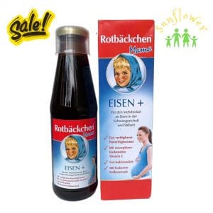 Siro bổ sung sắt cho bà bầu Rotbackchen Mama Eisen 450ml của Đức