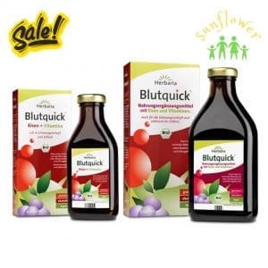 Siro sắt hữu cơ Blutquick Herbaria 500ml của Đức