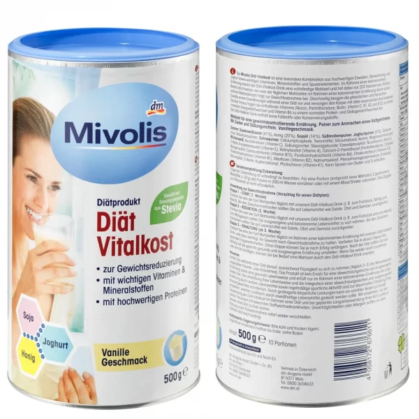 Sua giam can Mivolis Diat Vitalkost Vanille 500g cua Duc