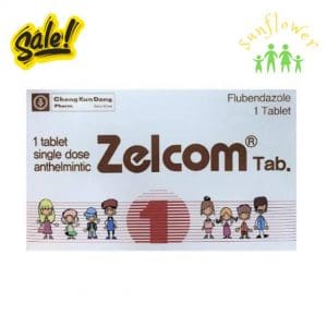 Viên tẩy giun Zelcom Tab hộp 1 viên Hàn Quốc cho bé từ 2 tuổi