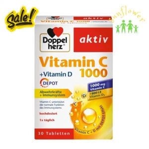 Vitamin C 1000mg Vitamin D Doppelherz hộp 30 viên của Đức