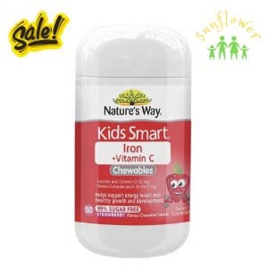 Viên nhai sắt Iron & Vitamin C Nature'S Way Kids Smart 50 viên của Úc