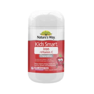 Viên nhai sắt Iron & Vitamin C Nature'S Way Kids Smart 50 viên