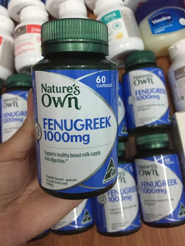 Lợi sữa cỏ cà ri Nature's Own Fenugreek 1000mg 60 viên của Úc