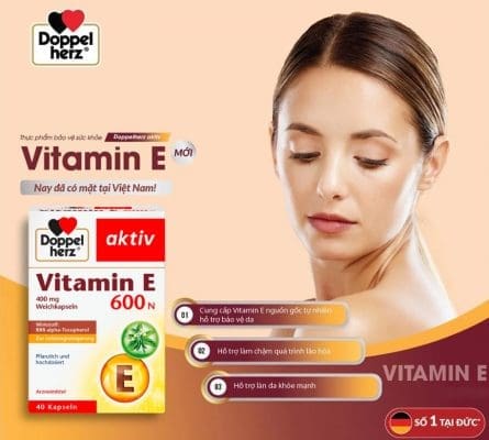 Viên uống bổ sung Vitamin E Doppelherz 600N 40 viên của Đức